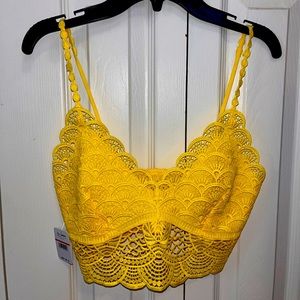 FREE PEOPLE sunny day bralette (NEVER WORN)